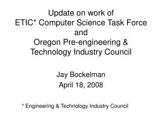 Jay Bockelman April 18, 2008