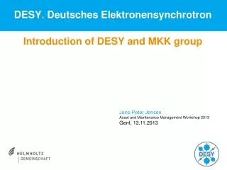 DESY . Deutsches Elektronensynchrotron