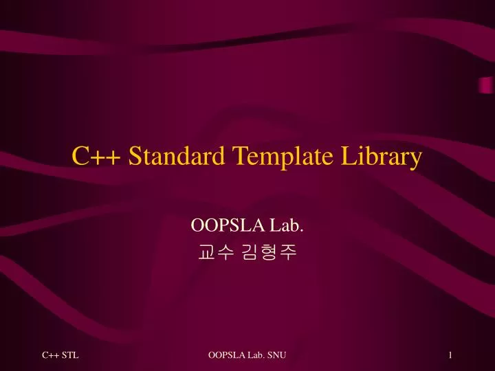 c standard template library