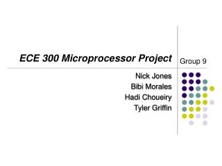 ECE 300 Microprocessor Project