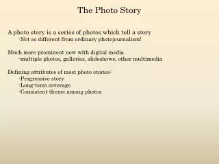 The Photo Story