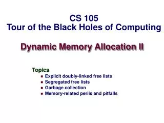 dynamic memory allocation ii