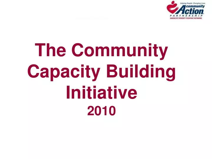 the community capacity building initiative 2010