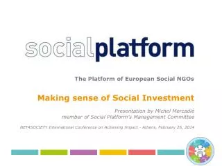 The Platform of European Social NGOs