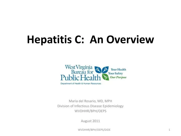 hepatitis c an overview