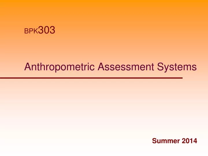 anthropometric assessment systems