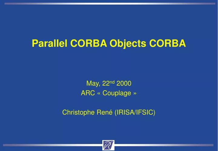 parallel corba objects corba
