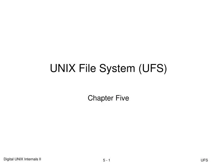 unix file system ufs