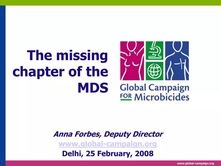 the missing chapter of the mds