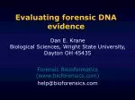 Evaluating forensic DNA evidence - slide 1