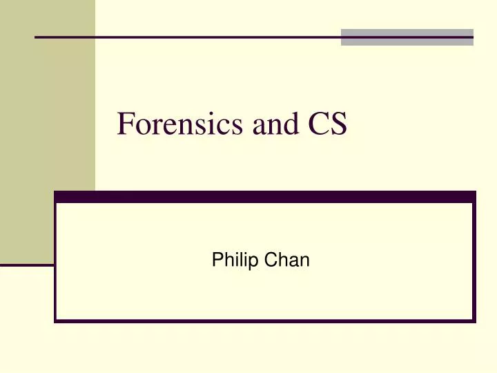 forensics and cs