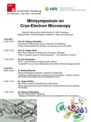Minisymposium on Cryo-Electron Microscopy