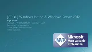 [CTI-01] Windows Intune &amp; Windows Server 2012