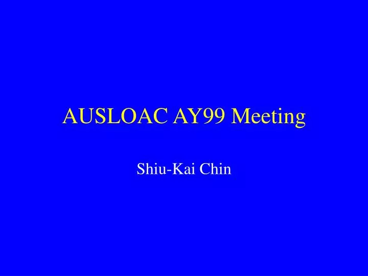 ausloac ay99 meeting