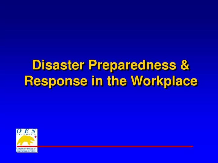 disaster preparedness response in the workplace