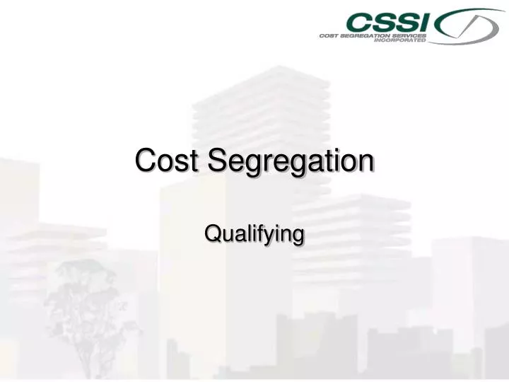 cost segregation