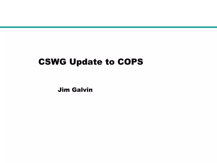 cswg update to cops