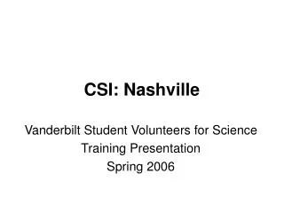 CSI: Nashville