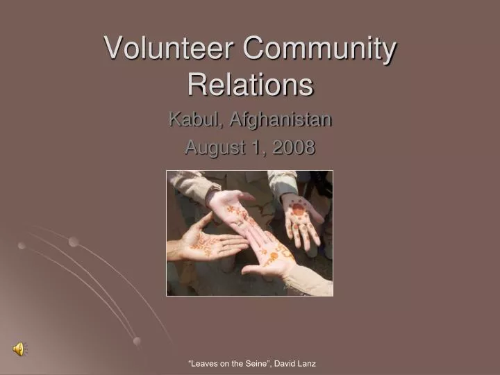 volunteer community relations