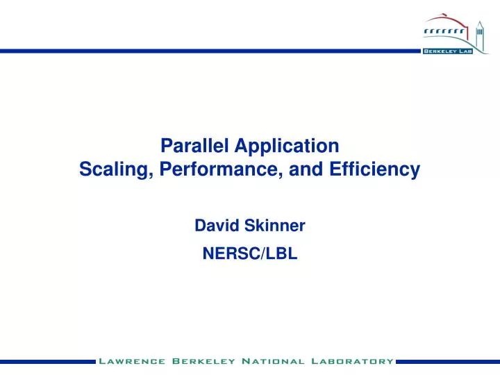 parallel application scaling performance and efficiency