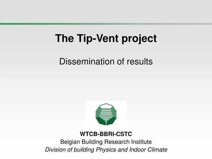 the tip vent project