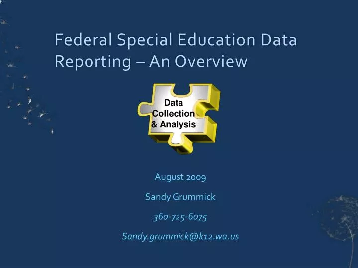 federal special education data reporting an overview
