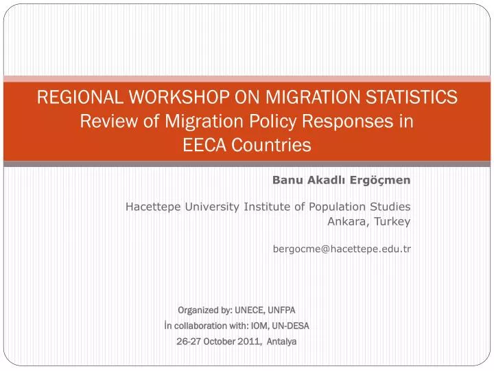 regional workshop on migration statistics review of migration policy responses in eeca countries