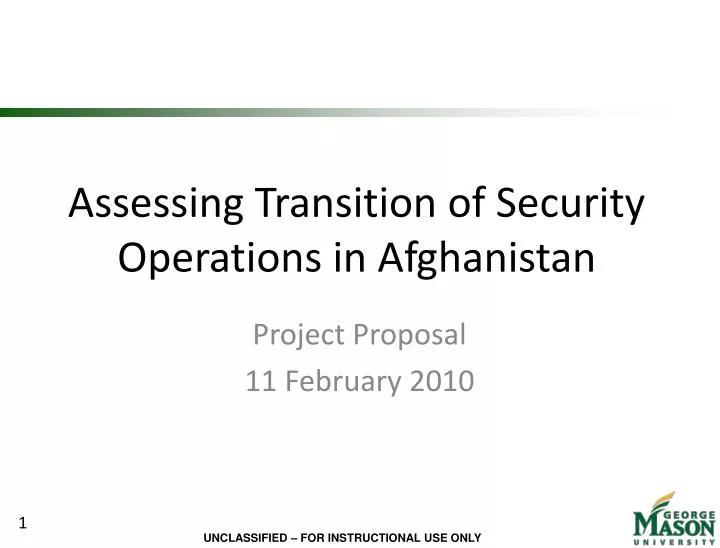 assessing transition of security operations in afghanistan