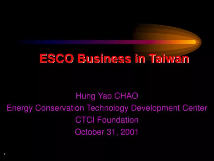 esco business in taiwan