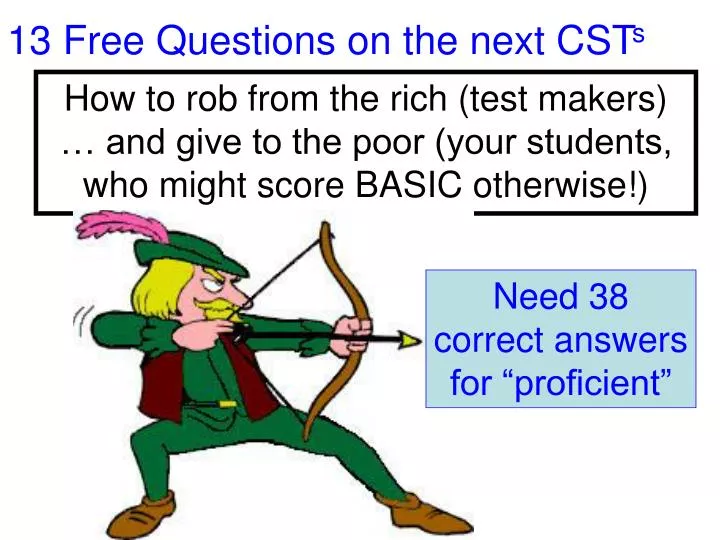 13 free questions on the next cst s