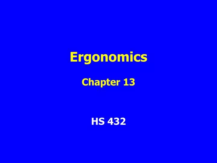 ergonomics chapter 13