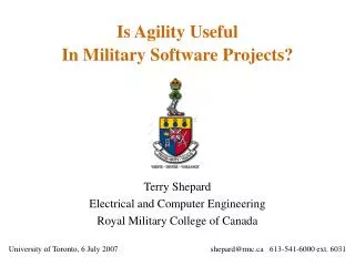 Is Agility Useful In Military Software Projects?