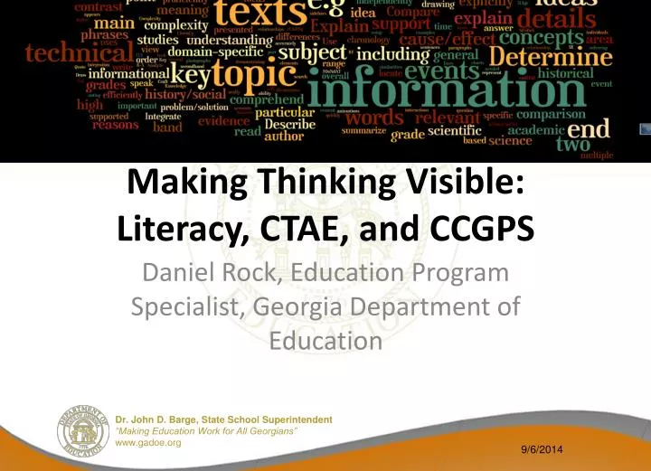 making thinking visible literacy ctae and ccgps