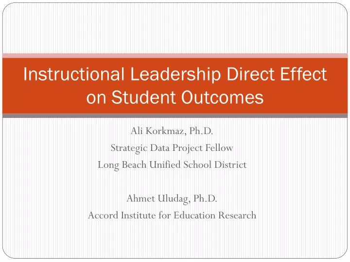 instructional leadership direct effect on student outcomes