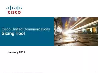 Cisco Unified Communications Sizing Tool
