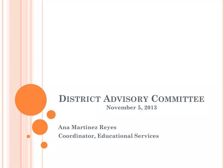 district advisory committee november 5 2013