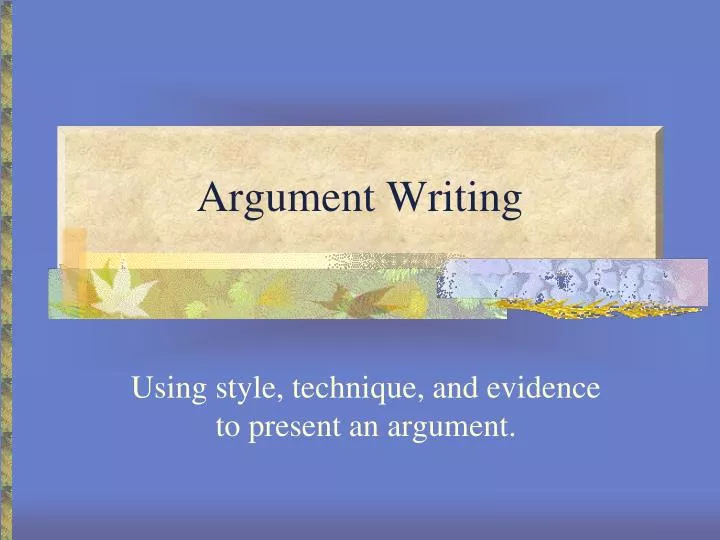 argument writing