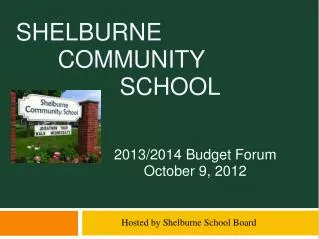 Shelburne 	 Community 		 School