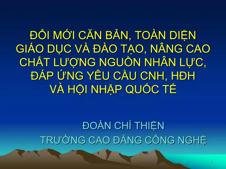 o n ch thi n tr ng cao ng c ng ngh