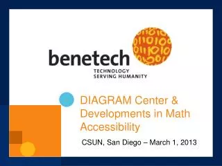 DIAGRAM Center &amp; Developments in Math Accessibility
