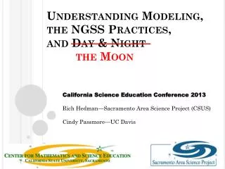 Understanding Modeling, the NGSS Practices, and Day &amp; Night the Moon