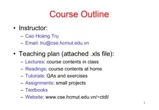 course outline