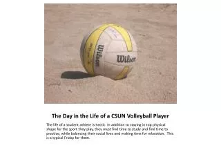 The Day in the Life of a CSUN Volleyball Player