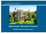 High School Admission Practices - slide 1
