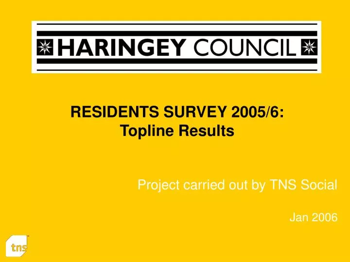 residents survey 2005 6 topline results