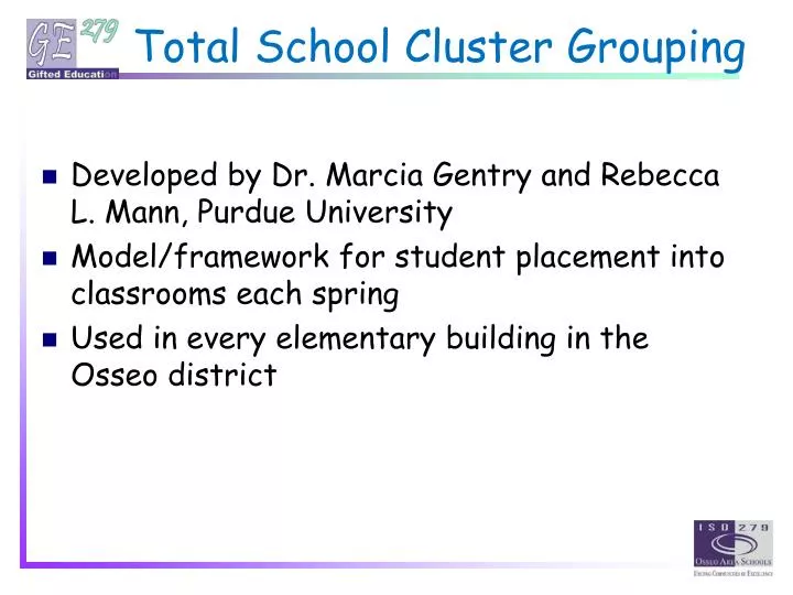 total school cluster grouping