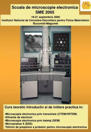 Scoala de microscopie electronica SME 2005