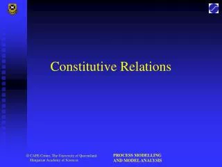 Constitutive Relations