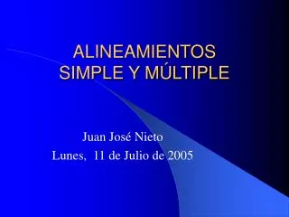 alineamientos simple y m ltiple