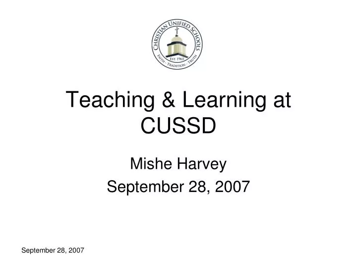 teaching learning at cussd